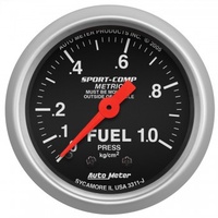 AUTOMETER GAUGE 2-1/16" FUEL PRESSURE,0-1.0 KG/CM2,MECHANICAL,SPORT-COMP # 3311-J