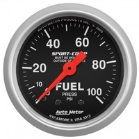 AUTOMETER GAUGE 2-1/16" FUEL PRESSURE,0-100 PSI,MECHANICAL,SPORT-COMP # 3312