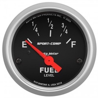 AUTOMETER GAUGE 2-1/16" FUEL LEVEL,0-90 ?,AIR-CORE,SSE,SPORT-COMP # 3314