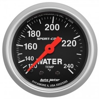 AUTOMETER GAUGE 2-1/16" WATER TEMPERATURE,120-240F,12 FT.,MECHANICAL,SPORT-COMP # 3333