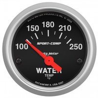 AUTOMETER GAUGE 2-1/16" WATER TEMPERATURE,100-250F,AIR-CORE,SPORT-COMP # 3337