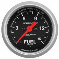 AUTOMETER GAUGE 2-1/16" FUEL PRESSURE,0-15 PSI,STEPPER MOTOR,SPORT-COMP # 3361