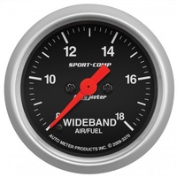 AUTOMETER GAUGE 2-1/16" WIDEBAND AIR/FUEL RATIO,ANALOG,8:1-18:1 AFR,SPORT-COMP # 3370