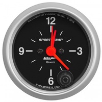 AUTOMETER GAUGE 2-1/16" CLOCK,12 HOUR,SPORT-COMP # 3385