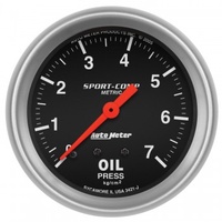 AUTOMETER GAUGE 2-5/8" OIL PRESSURE,0-7 KG/CM2,MECHANICAL,SPORT-COMP # 3421-J