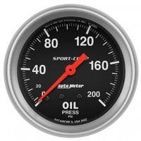 AUTOMETER GAUGE 2-5/8" OIL PRESSURE,0-200 PSI,MECHANICAL,SPORT-COMP # 3422