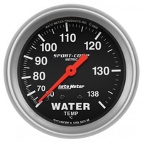 AUTOMETER GAUGE 2-5/8" WATER TEMPERATURE,60-140C,6 FT.,MECHANICAL,,SPORT-COMP # 3431-M