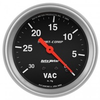 AUTOMETER GAUGE 2-5/8" VACUUM,0-30 IN HG,SPORT-COMP # 3484