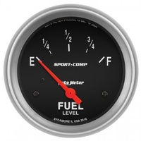 AUTOMETER GAUGE 2-5/8" FUEL LEVEL,240-33 ?,AIR-CORE,SSE,SPORT-COMP # 3516