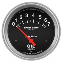 AUTOMETER GAUGE 2-5/8" OIL PRESSURE,0-7 BAR,AIR-CORE,SPORT-COMP # 3522-M