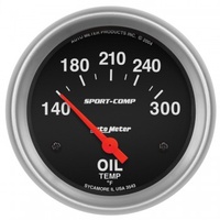 AUTOMETER GAUGE 2-5/8" OIL TEMPERATURE,140-300F,AIR-CORE,SPORT-COMP # 3543