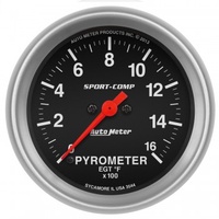 AUTOMETER GAUGE 2-5/8" PYROMETER,0-1600F,STEPPER MOTOR,SPORT-COMP # 3544