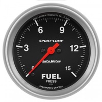 AUTOMETER GAUGE 2-5/8" FUEL PRESSURE,0-15 PSI,STEPPER MOTOR,SPORT-COMP # 3561