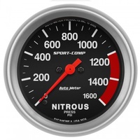 AUTOMETER GAUGE 2-5/8" NITROUS PRESSURE,0-1600 PSI,STEPPER MOTOR,SPORT-COMP # 3574
