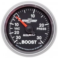 AUTOMETER GAUGE 2-1/16" BOOST/VACUUM,30 IN HG/30 PSI,MECHANICAL,SPORT-COMP II # 3603