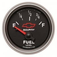 AUTOMETER GAUGE 2-1/16" FUEL LEVEL,0-90 ?,AIR-CORE,BOWTIE,CHEVY RED BOWTIE # 3613-00406