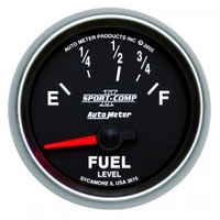 AUTOMETER GAUGE 2-1/16" FUEL LEVEL,73-10 ?,AIR-CORE,SCII # 3615