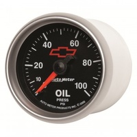 AUTOMETER GAUGE 2-1/16" OIL PRESSURE,0-100 PSI,CHEVY RED BOWTIE # 3621-00406