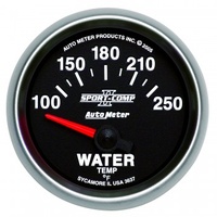 AUTOMETER GAUGE 2-1/16" WATER TEMPERATURE,100-250F,AIR-CORE,SPORT-COMP II # 3637