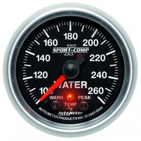 AUTOMETER GAUGE 2-1/16" WATER TEMPERATURE,100-260F,STEPPER MOTOR,SPORT-COMP II # 3654