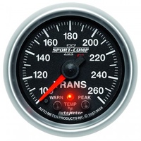 AUTOMETER GAUGE 2-1/16" TRANSMISSION TEMPERATURE,W/ PEAK & WARN,100-260F,STEPPER MOTOR,SPORT-COMP II # 3658