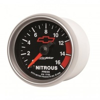 AUTOMETER GAUGE 2-1/16" NITROUS PRESSURE,0-1600 PSI,CHEVY RED BOWTIE # 3674-00406