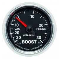 AUTOMETER GAUGE 2-1/16" BOOST/VACUUM,30 IN HG/30 PSI,MECHANICAL,GS # 3803