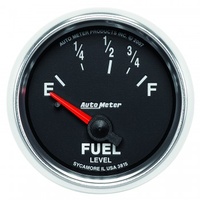 AUTOMETER GAUGE 2-1/16" FUEL LEVEL,73-10 ?,AIR-CORE,GS # 3815