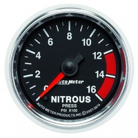 AUTOMETER GAUGE 2-1/16" NITROUS PRESSURE,0-1600 PSI,STEPPER MOTOR,GS # 3874