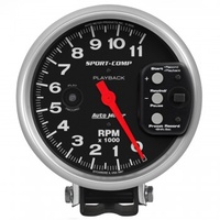 AUTOMETER GAUGE 5" PEDESTAL PLAYBACK TACHOMETER,0-11,000 RPM,SPORT-COMP # 3967