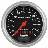 AUTOMETER GAUGE 3-3/8" SPEEDO,225 KM/H,GPS,SPORT-COMP # 3982-M
