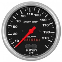 AUTOMETER GAUGE 5" SPEEDO,225 KM/H,GPS,SPORT-COMP # 3983-M
