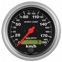 AUTOMETER GAUGE 3-3/8" SPEEDOMETER,0-190 KM/H,ELECTRIC,SPORT-COMP # 3987-M