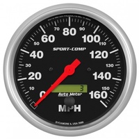 AUTOMETER GAUGE 5" SPEEDOMETER,0-160 MPH,ELECTRIC,SPORT-COMP # 3989