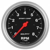 AUTOMETER GAUGE 3-3/8" IN-DASH TACHOMETER,0-8,000 RPM,SPORT-COMP # 3991