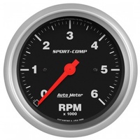 AUTOMETER GAUGE 3-3/8" IN-DASH TACHOMETER,0-6,000 RPM,SPORT-COMP # 3996