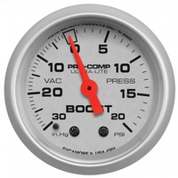AUTOMETER GAUGE 2-1/16" BOOST/VACUUM,30 IN HG/20 PSI,MECHANICAL,ULTRA-LITE # 4301-SP