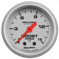 AUTOMETER GAUGE 2-1/16" BOOST,0-15 PSI,MECHANICAL,ULTRA-LITE # 4302-SP