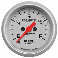 AUTOMETER GAUGE 2-1/16" FUEL LEVEL,PROGRAMMABLE 0-280 ?,STEPPER MOTOR,ULTRA-LITE # 4310-SP
