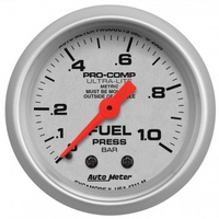 AUTOMETER GAUGE 2-1/16" FUEL PRESSURE,0-1.0 BAR,MECHANICAL,ULTRA-LITE # 4311-M-SP