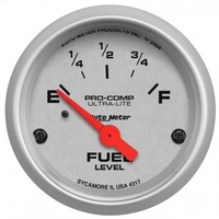 AUTOMETER GAUGE 2-1/16" FUEL LEVEL,0-30 ?,AIR-CORE,PRE `65 GM,SSE # 4317-SP