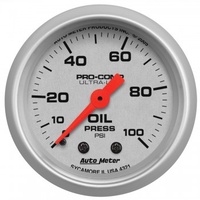 AUTOMETER GAUGE 2-1/16" OIL PRESSURE,0-100 PSI,MECHANICAL,ULTRA-LITE # 4321-SP