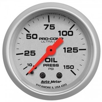 AUTOMETER GAUGE 2-1/16" OIL PRESSURE,0-150 PSI,MECHANICAL,ULTRA-LITE # 4323-SP