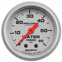 AUTOMETER GAUGE 2-1/16" WATER PRESSURE,0-60 PSI,MECHANICAL,ULTRA-LITE # 4324-SP