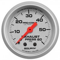 AUTOMETER GAUGE 2-1/16" EXHAUST PRESSURE,0-60 PSI,MECHANICAL,ULTRA-LITE # 4325-SP
