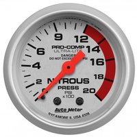 AUTOMETER GAUGE 2-1/16" NITROUS PRESSURE,0-2000 PSI,MECHANICAL,ULTRA-LITE # 4328-SP