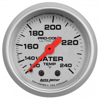 AUTOMETER GAUGE 2-1/16" WATER TEMPERATURE,120-240F,MECHANICAL,ULTRA-LITE # 4332-SP