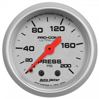 AUTOMETER GAUGE 2-1/16" PRESSURE,0-200 PSI,MECHANICAL,ULTRA-LITE # 4334-SP