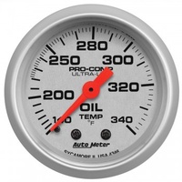 AUTOMETER GAUGE 2-1/16" OIL TANK TEMPERATURE,140-340F,MECHANICAL,ULTRA-LITE # 4346-SP