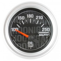 AUTOMETER GAUGE 2-1/16" OIL TEMP,100-250F,ELECTRIC,AIR-CORE,HOONIGAN # 4347-09000